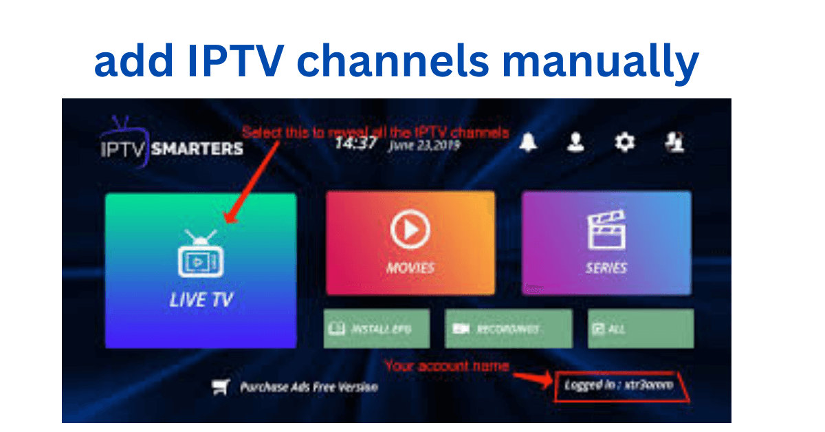 add IPTV channels manually