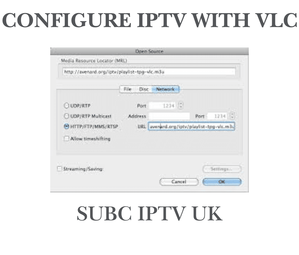 configure IPTV with VLC